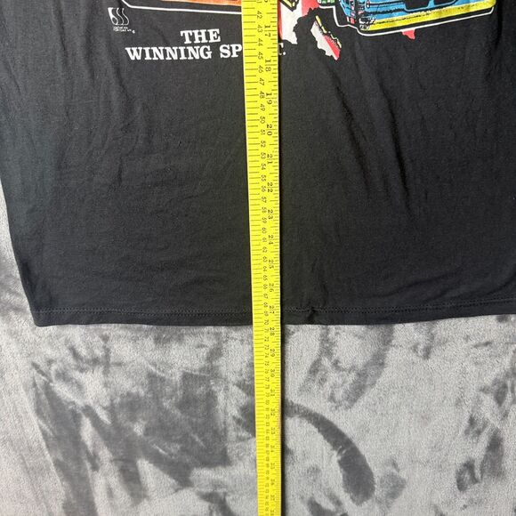 Vintage 1980s Nascar USA The Winning Spirit Short Sleeve Black Shirt Size Large - Picture 4 of 6